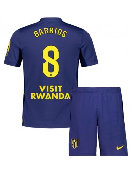 Billige Atletico Madrid Pablo Barrios #8 Bortedraktsett Barn 2025-26 Kortermet (+ Korte bukser)